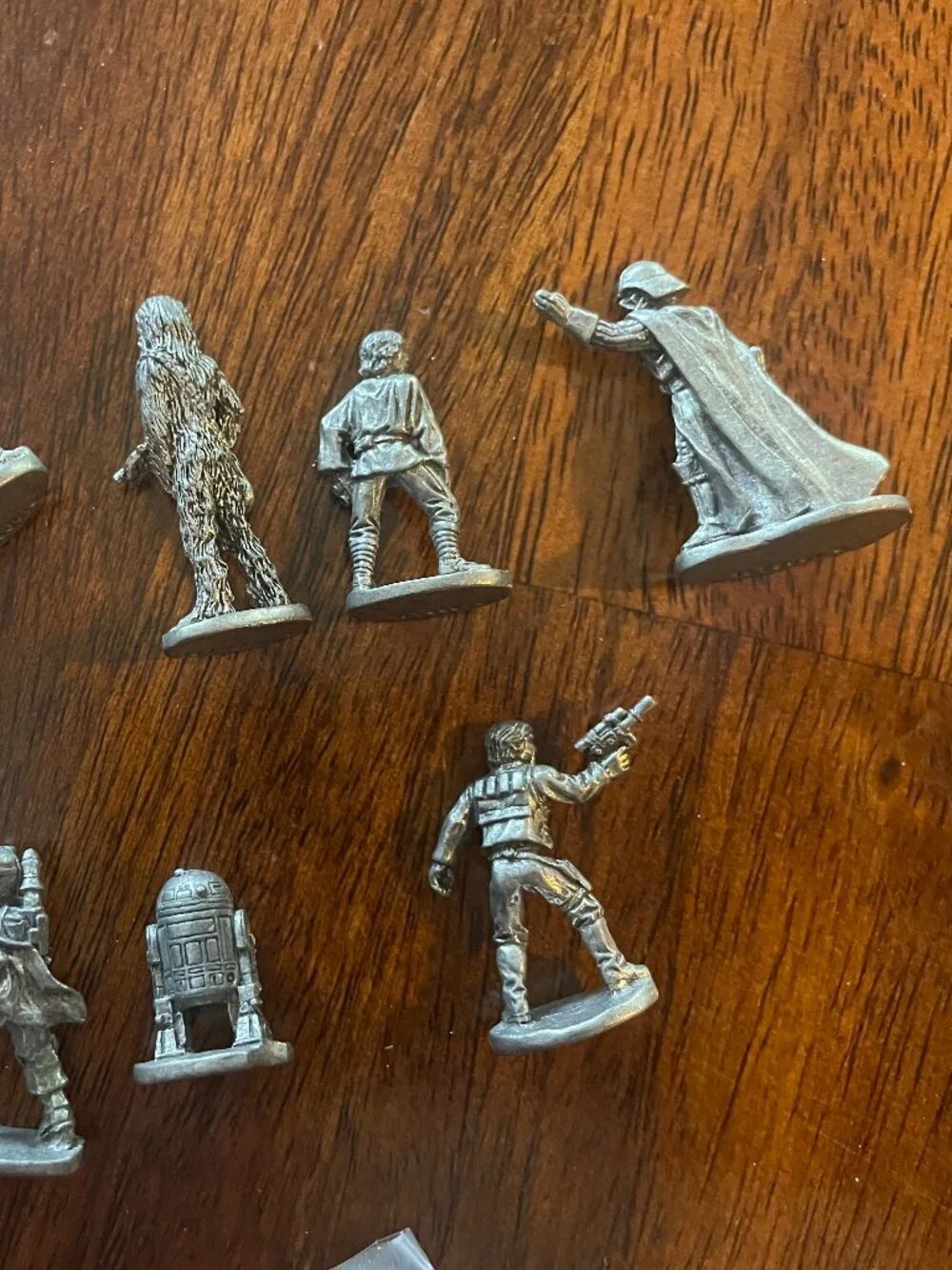1996 Star Wars Monopoly Limited Collector Edition: 8 Pewter Figures and 5 Coins